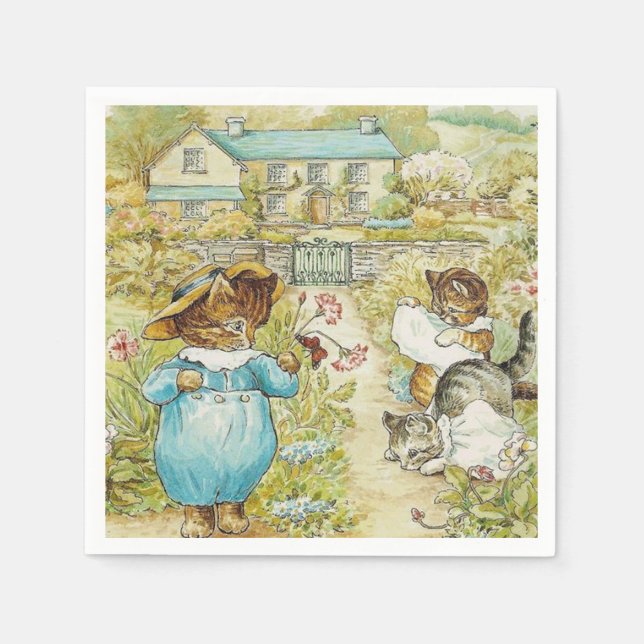 Beatrix Potter Kittens  Napkin (Front)