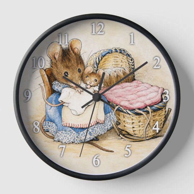 Beatrix Potter Mother Mouse Clock (Front)
