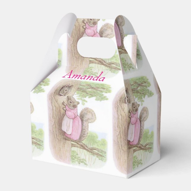 Beatrix Potter Mother Squirrel, Easter Gift Favour Box (Front Side)