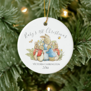 Beatrix Potter Peter Rabbit Baby’s 1st Christmas Ceramic Ornament