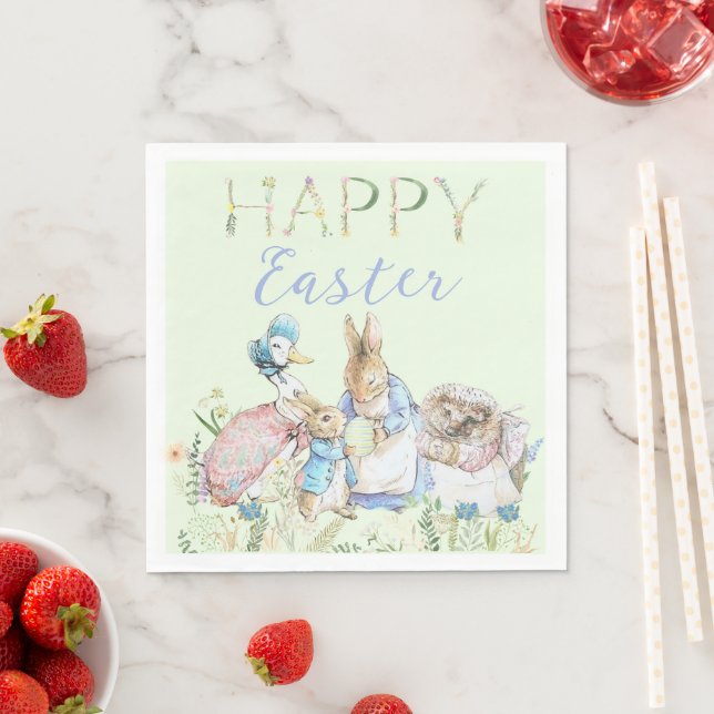 Beatrix Potter Peter the Rabbit Easter Paper  Napkin (Insitu)