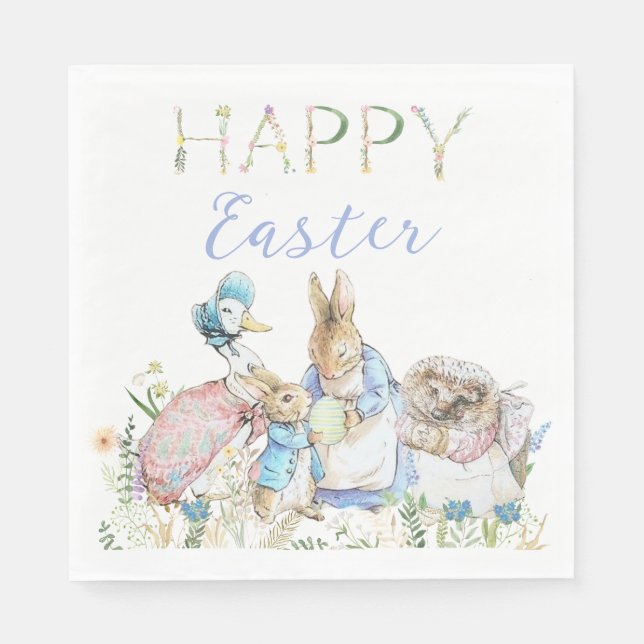 Beatrix Potter Peter the Rabbit Easter Paper Napkin (Front)