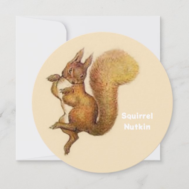 Beatrix Potter Squirrel Nutkin Vintage  Thank You Card (Front)