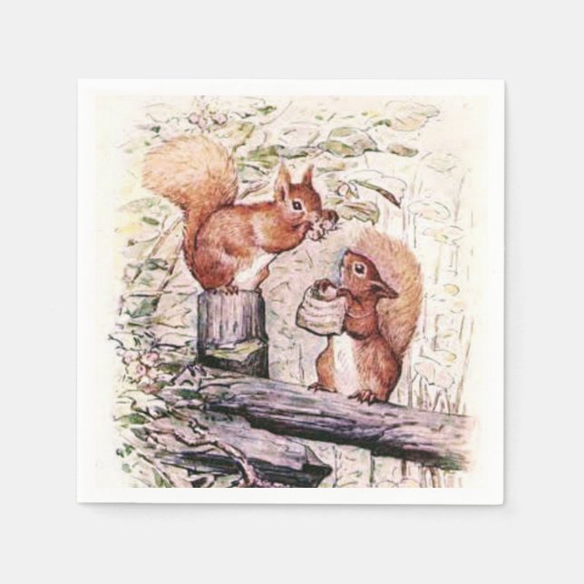 Beatrix Potter The Tale of Squirrel Nutkin Napkin (Front)