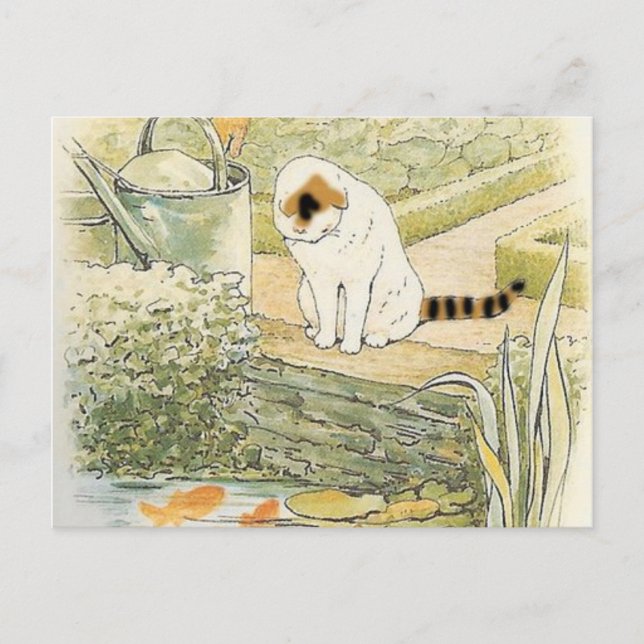 Beatrix Potter - White Cat Postcard (Front)