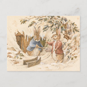 Beatrix Potter Winter Season Postcard