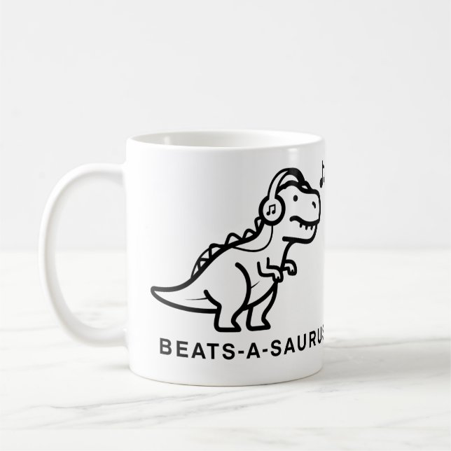 Beats-a-Saurus Coffee Mug (Left)