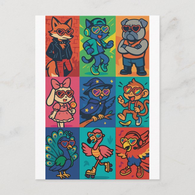 Beats and Beasts Postcard (Front)