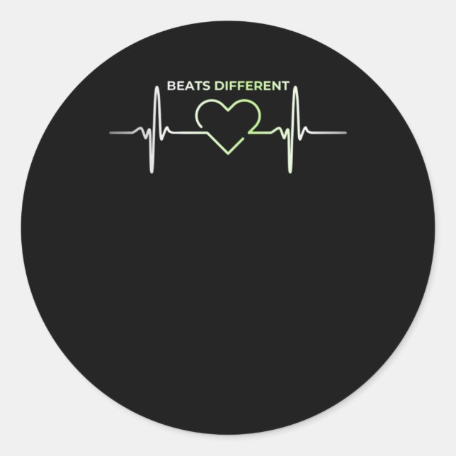 Beats Different  Classic Round Sticker (Front)