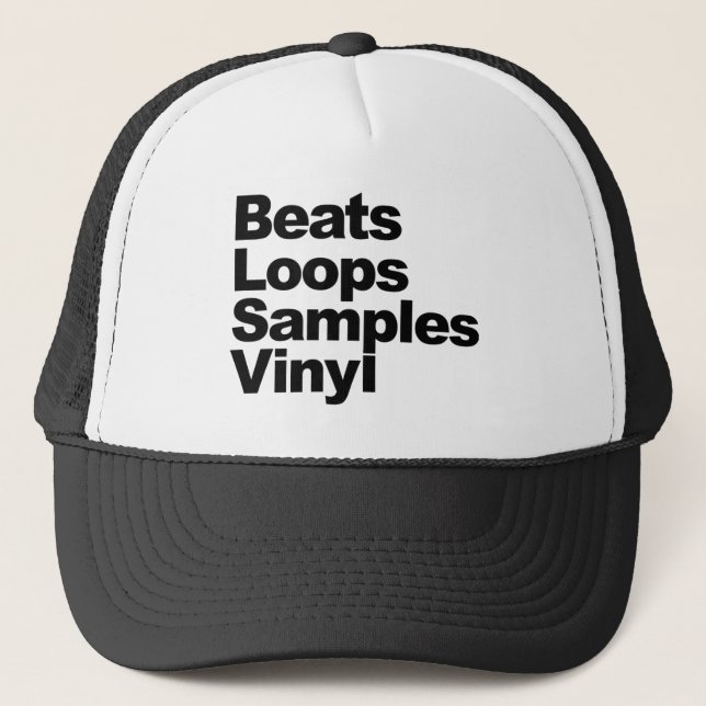 Beats Loops Samples Vinyl Trucker Hat (Front)