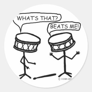 Beats Me Classic Round Sticker
