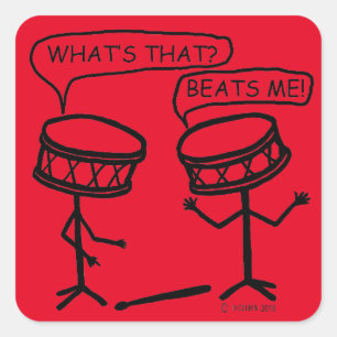 Beats Me Square Sticker