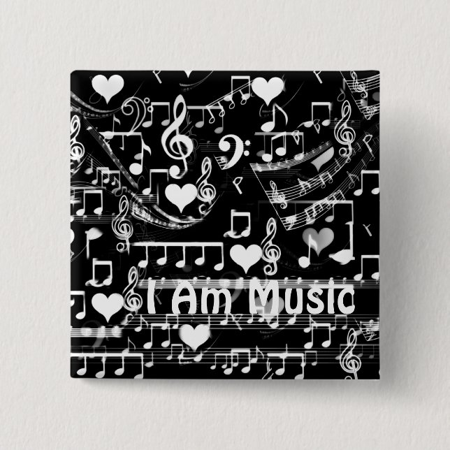 Beats of my heart_ 15 cm square badge (Front)