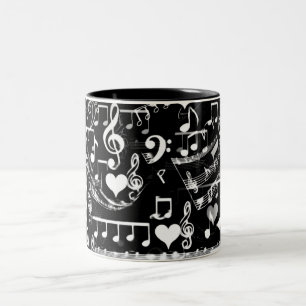 Beats of my heart_ Two-Tone coffee mug