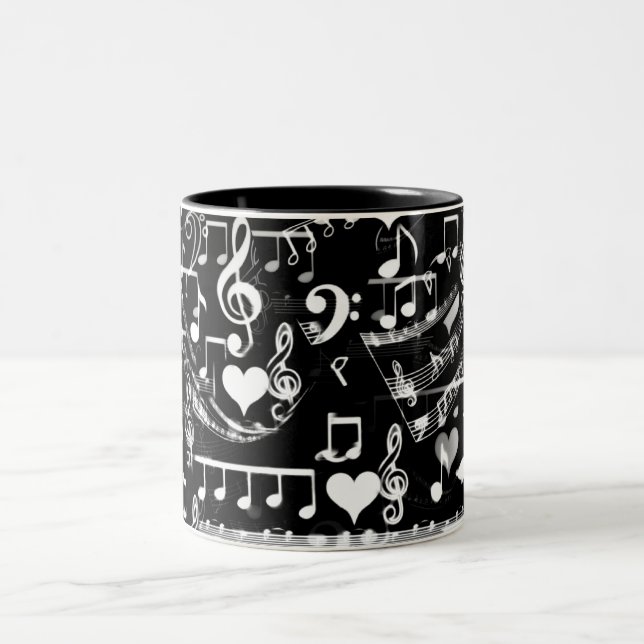 Beats of my heart_ Two-Tone coffee mug (Center)