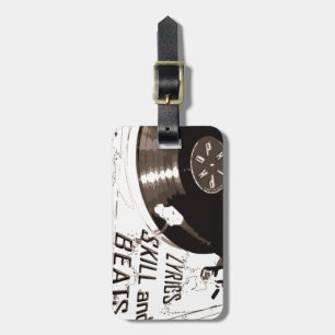 BEATS SKILL LYRICS RECORD PLAYER LUGGAGE TAG