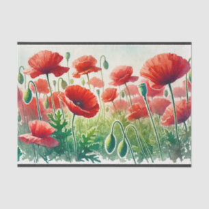 Beats with decoupage poppies tissue paper