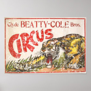 Beatty Cole Circus - 1903 - distressed Poster