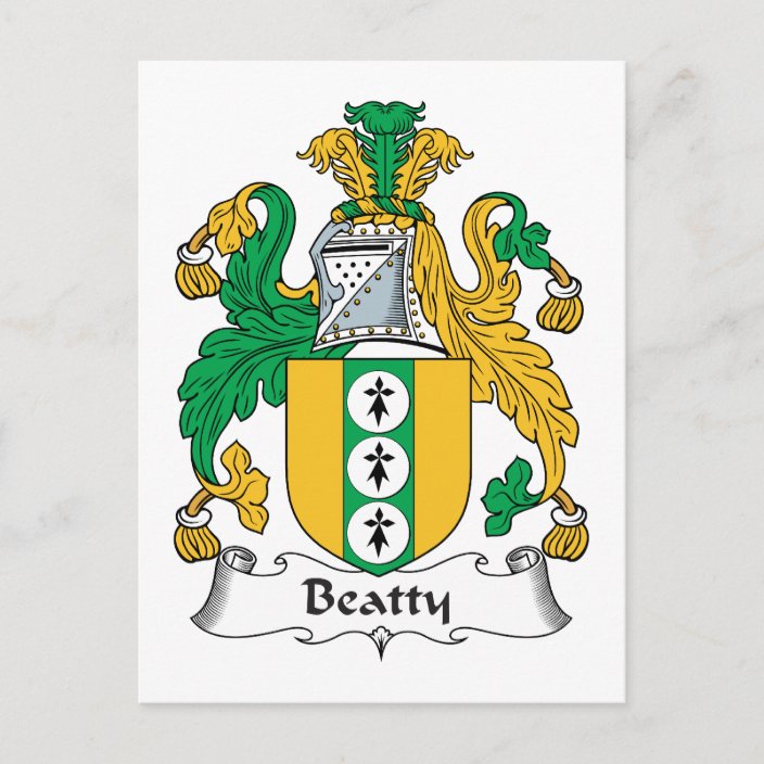 Beatty Family Crest Postcard