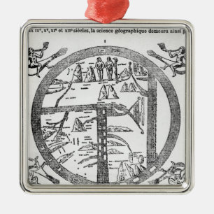 Beatus of Turin mappamundi Metal Tree Decoration