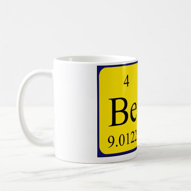 Beau periodic table name mug (Left)