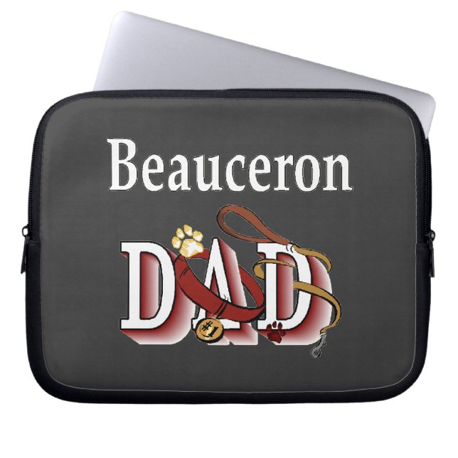 Beauceron Dad Laptop Sleeve (Front)