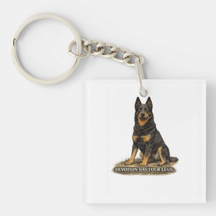 Beauceron – Devotion Has Four Legs Dog  Key Ring