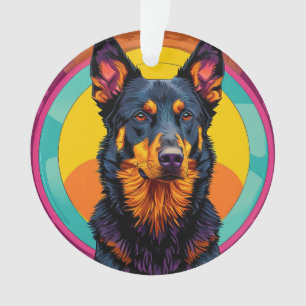 Beauceron dog Colourful Illustration Ornament