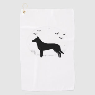 Beauceron Dog – Halloween Moon Silhouette Classic Golf Towel