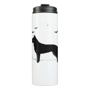 Beauceron Dog � Halloween Moon Silhouette Classic Thermal Tumbler