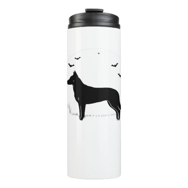 Beauceron Dog – Halloween Moon Silhouette Classic  Thermal Tumbler (Front)