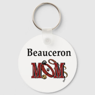 Beauceron Dog MOM Key Ring