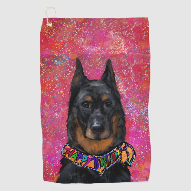 Beauceron                       golf towel (Front)