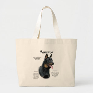 Beauceron History Design Large Tote Bag