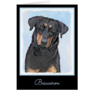 Beauceron Painting - Cute Original Dog Art