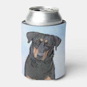 Beauceron Painting - Cute Original Dog Art Can Cooler