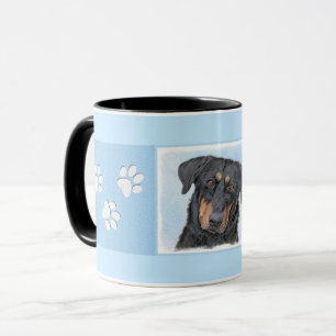 Beauceron Painting - Cute Original Dog Art Mug