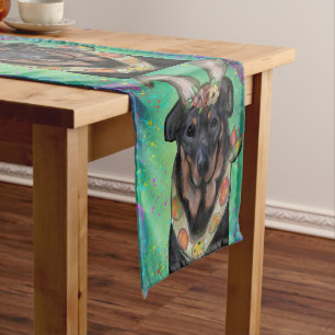 Beauceron short table runner
