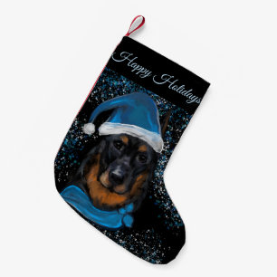 Beauceron small christmas stocking