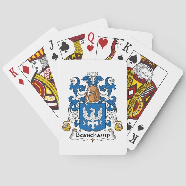 Beauchamp Family Crest Playing Cards (Back)