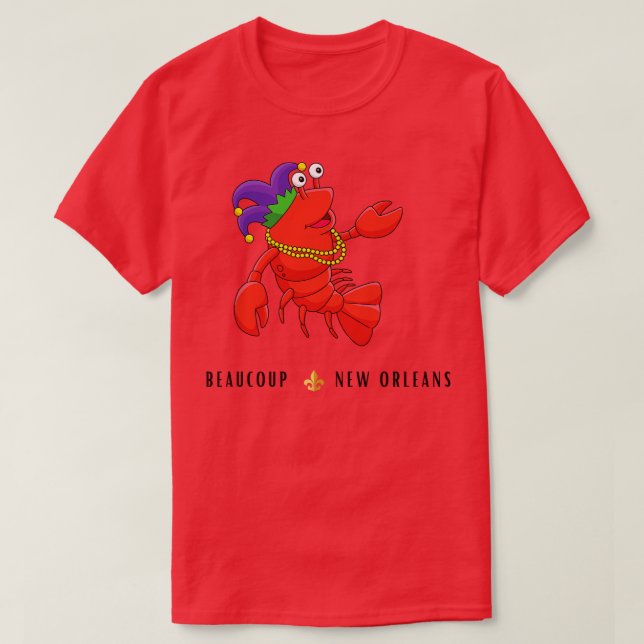 Beaucoup New Orleans Crawfish TShirt (Design Front)