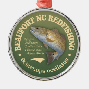 Beaufort NC (redfish) Metal Ornament