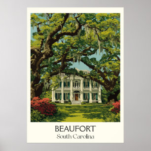 Beaufort South Carolina Live Oaks Poster