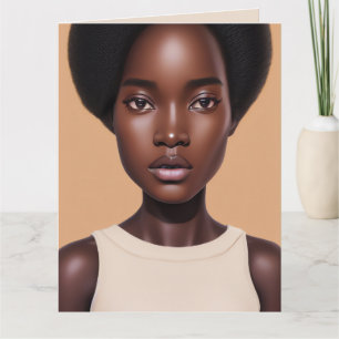 BEAUITFUL BLACK GIRL WOMAN BIRTHDAY CARDS