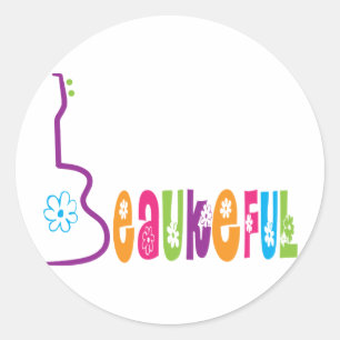 Beaukeful Uke Classic Round Sticker