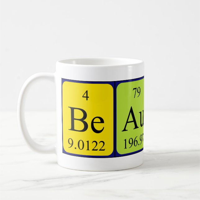 Beaulah periodic table name mug (Left)