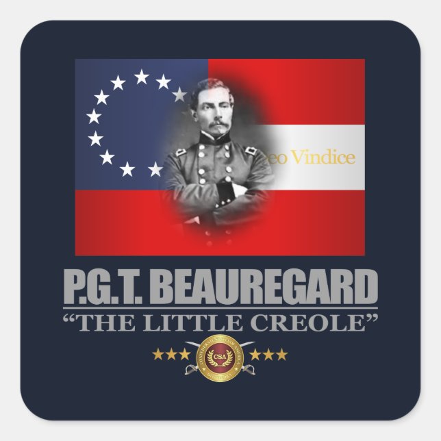 Beauregard (Southern Patriot) Square Sticker (Front)