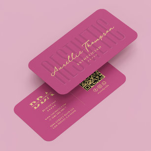 Beautician Aesthetician Aesthetic Pink Modern Business Card