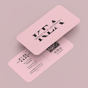 Beautician Aesthetician Pink Pastel Modern Business Card