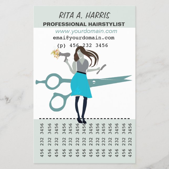 Beautician Beauty Salon Hairstylist  Hairdresser Flyer (Front)